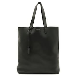 Sac cabas en cuir noir Yves Saint Laurent