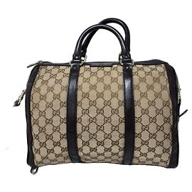 Borsa Boston GUCCI GG Canvas Media Beige/Marrone