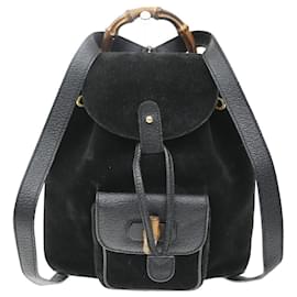 Gucci Vintage Bamboo Suede Small