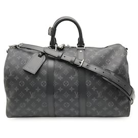 Louis Vuitton Monogram Eclipse Keepall Bandoulière 45 Borsa Boston