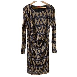 Autre Marque Vestido Power Net con Estampado Chevron VIVIENNE TAM