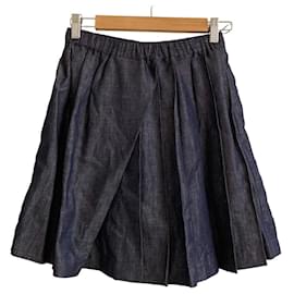 Autre Marque Falda vaquera de algodón y lino N°21