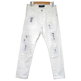 Calças de denim stretch com reparos ENTRE AMIS - Autre Marque