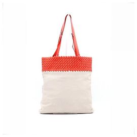 Bottega Veneta Borsa a tracolla da donna Intrecciato bicolore rossa