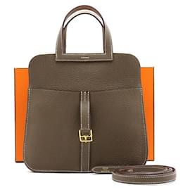 Bolso Tote Halzan Etoupe Clément Hardware con bolso de hombro y bolso bandolera - Hermès