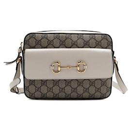 Bolso pequeño con solapa y bolso bandolera de cuero Horsebit - Gucci