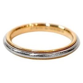 Tiffany & Co Milgrain-Ring aus Platin und Roségold