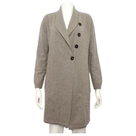Langer Strickstrickjacke aus Kaschmir in Beige - Brunello Cucinelli