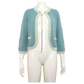 Cashmere-Strickjacke für Damen mit silbernem CC-Logo-Knopf - Chanel