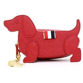 Portachiavi Hector in pelle rossa, charm e portafoglio - Thom Browne