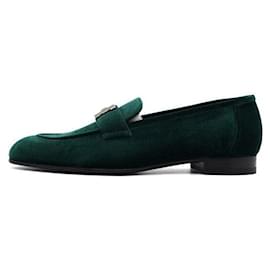 Mocassini Green Velvet Logo Paris da donna - Hermès