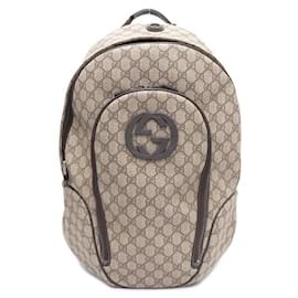 Gucci Interlocking Canvas Rucksack A/Brown