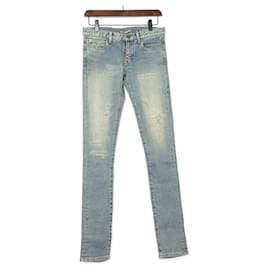 Multi-Disdotte Denim Blue-Washed Jeans für Damen - Saint Laurent
