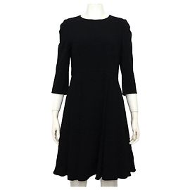 Dolce & Gabbana Abito da donna in misto rayon nero con decorazioni in cristallo