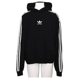 Oversized Logo Fleece-Hoodie und Unisex-T-Shirt - Balenciaga