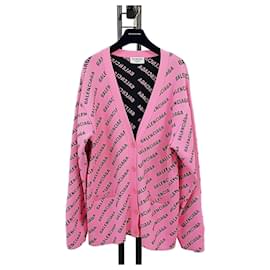 All Over Cardigan Rosa Schwarz Größe - Balenciaga