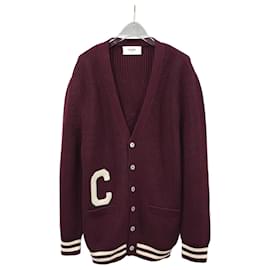 Cardigan aus Baumwolle Bordeaux Ecru - Céline