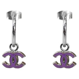 Chanel Orecchini Lavender CC Silver