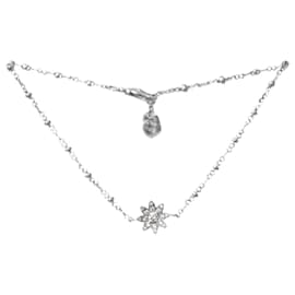 Gucci Bracciale a catena Flora in oro bianco e diamanti