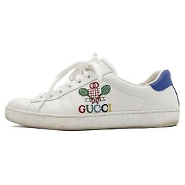 Gucci Weiße Ace Tennis bestickte Herren-Sneaker
