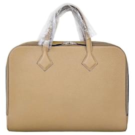 Hermès Victoria Light Briefcase Bisky Togo Silver