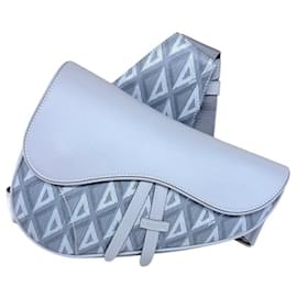 Dior Borsa a Sella da Uomo Diamond Grigia
