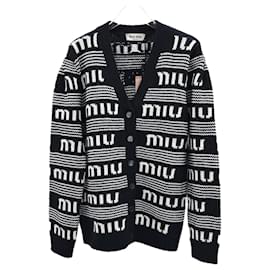 Cashmere-Cardigan mit Logo-Streifen - Miu Miu