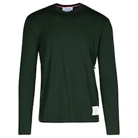 Thom Browne Woll-Jersey-T-Shirt mit Aufdruck