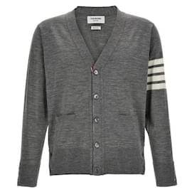 Thom Browne Klassischer Cardigan aus feiner Merinowolle