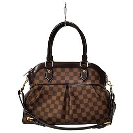 Louis Vuitton Damier Ebene Canvas PM Tote and Shoulder Bag
