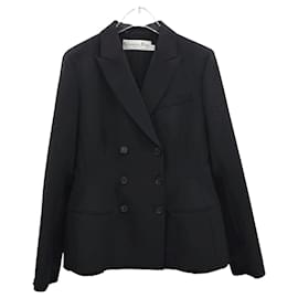Giacca sfiancata in lana e mohair nero da donna - Dior