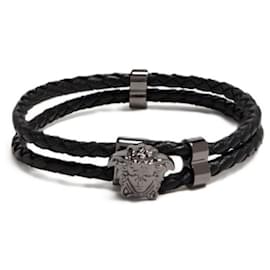 Medusa geflochtenes Lederarmband - Versace
