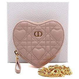 Dior Mini Bolsa Pink Amour Heart Bag com Corrente Dourada Crossbody