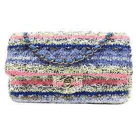 Chanel Multicolor Tweed Flap Chain Schultertasche