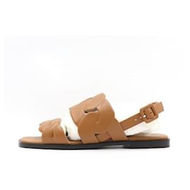 Hermès Sandali Grace in napa marrone da donna