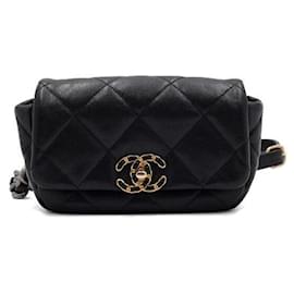 Chanel Mini borsa a tracolla con patta e catena da donna, borsa da cintura e crossbody