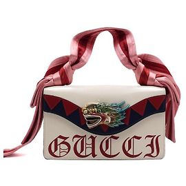 Gucci Bolso Tote y Bolso de Hombro de Seda Dragon