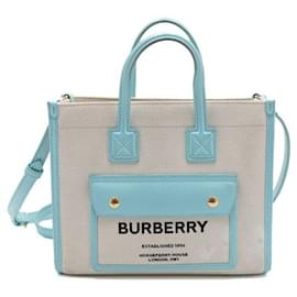 Burberry Borsa Tote e Borsa a Spalla a Tracolla Mini Freya in Tela