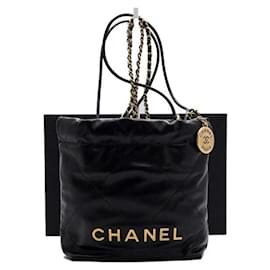 Chanel Mini borsa a tracolla e crossbody in metallo dorato