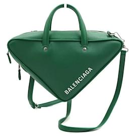Sac Duffle Triangle Green Small Tote e Bolsa de Ombro - Balenciaga