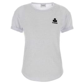 KOLDIA Leinen T-Shirt mit Logo - Isabel Marant