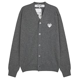 Strickjacke mit Herzmuster Grau - Comme Des Garcons