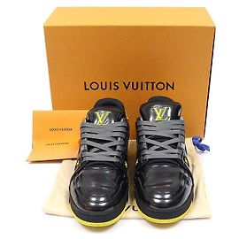 Louis Vuitton Sneakers LV Trainer in vernice nero, argento e giallo