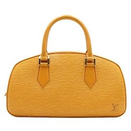 Louis Vuitton Leder-Tote-Bag in Gelb Jasmin