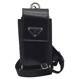 Prada Custodia per telefono in pelle con logo a triangolo