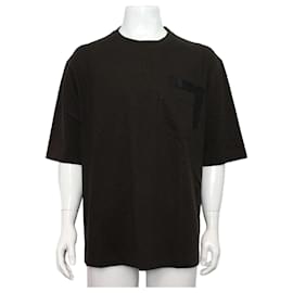 Kurzärmeliges Herren-T-Shirt mit Logo und Lederpatch - Hermès