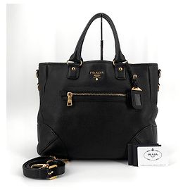Prada Borsa Tote e Borsa a Spalla in Vitello Daino