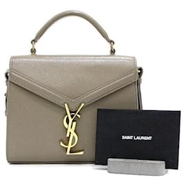 Saint Laurent Borsa Tote e Borsa a Spalla Cassandra Mini Top Handle da donna in Caviar