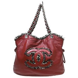 Chanel Funny Tweed Bon Bon Tote Lambskin Large
