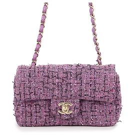 Chanel Schultertasche aus mehrfarbigem Tweed und Leder